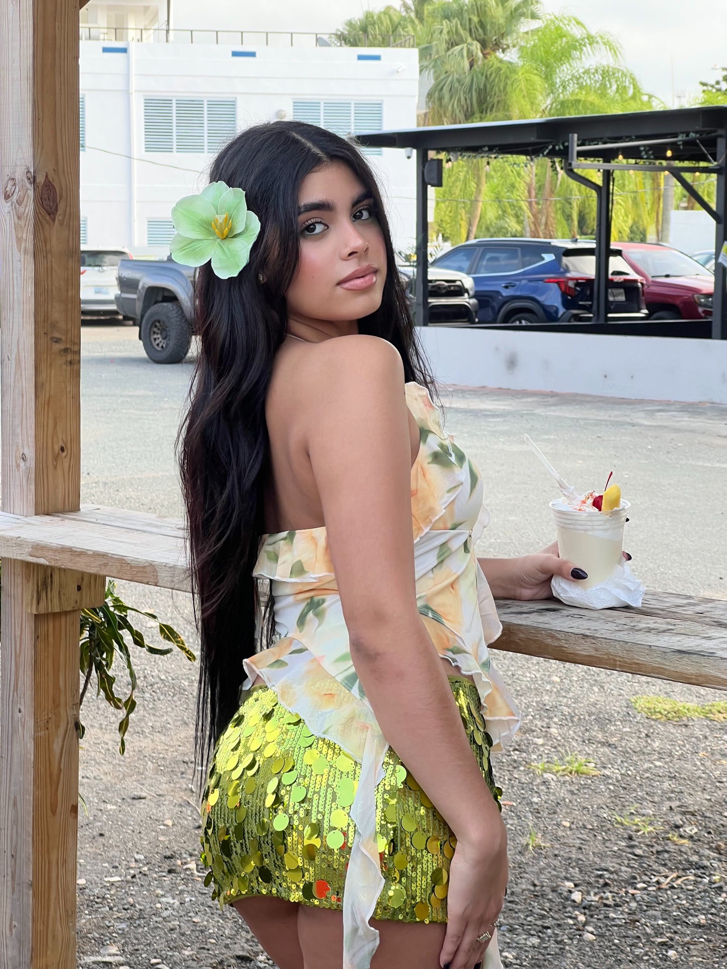 Mini Green vibe Skirt