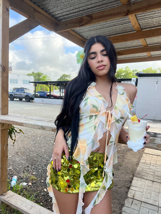 Mini Green vibe Skirt